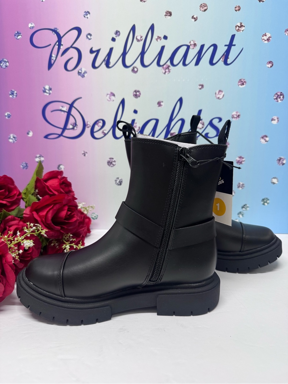 🖤NIB GIRLS ADORABLE MOTO BOOTS - Picture 5 of 8